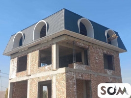 Кровля металлическая, мягкая. Шинглас. Навесы, желоба, карнизы.